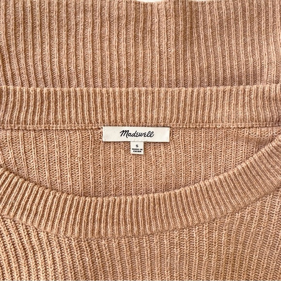 MADEWELL Cozy Ribbed Pocket Sweater in Camel Blush, Size S - Picture 9 of 12